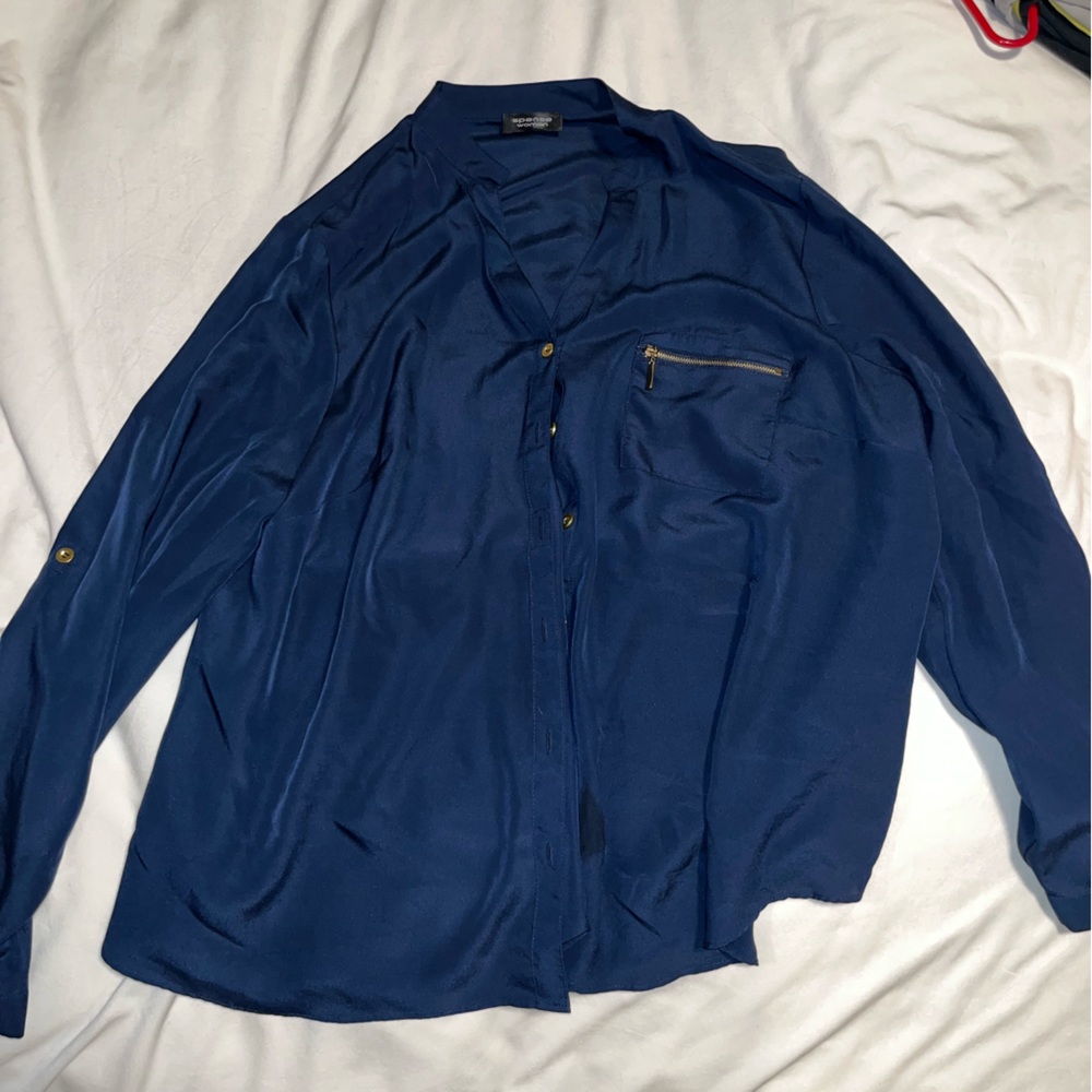 Cute navy blue dress shirt